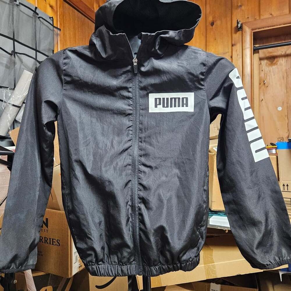 (245) Puma Full-Zip Hooded Windbreaker Jacket